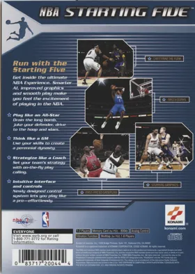 NBA Starting Five box cover back